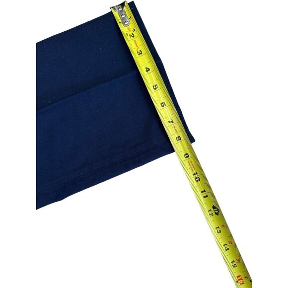 Vintage Permanent Press High Waisted Side Zip Ladies Navy Blue, Side Pocket - Picture 12 of 15